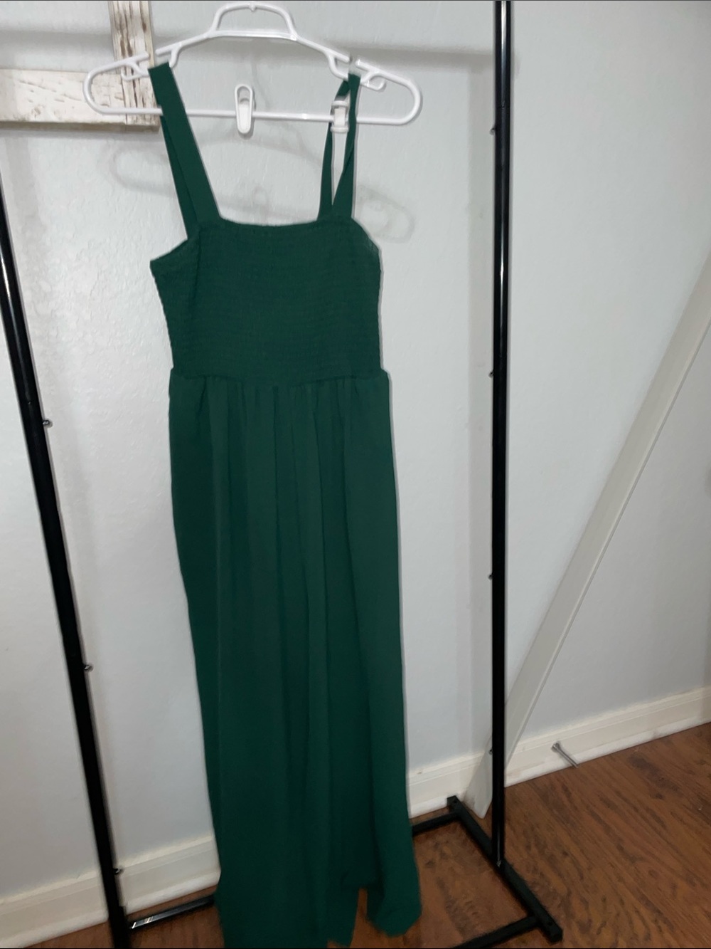 Women's Emerald Green romper with Square Neck